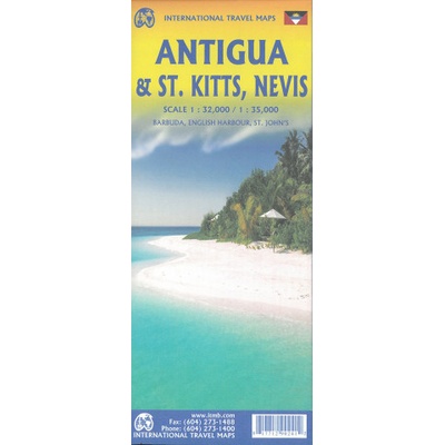 Antigua & St. Kitts, Nevis - turistická mapa