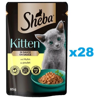 Sheba Kitten kousky s kuřecím masem v omáčce 28 x 85 g