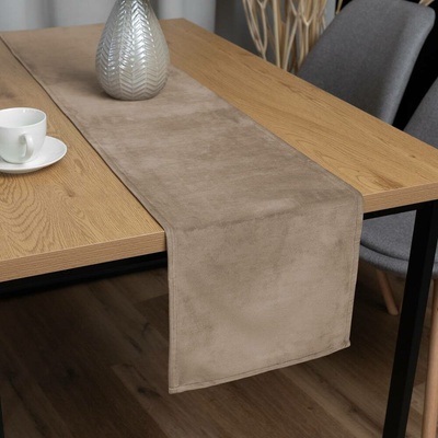 Biante Sametový běhoun Velvet Premium SVP-042 Béžovohnědý 35x120 cm
