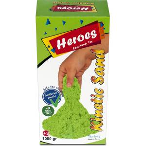 Heroes Пясък за игра в кутия Heroes - Зелен цвят, 1000 g (KUM-002.3) - ozone