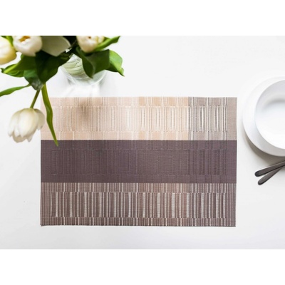 Jahu collections prostírání Deluxe Majda pruhy hnědo-béžové 30x45cm – Zboží Dáma