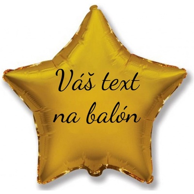 Personal Godan Fóliový balón s textem Zlatá hvězda 45 cm