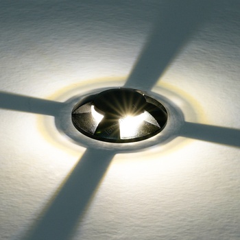 Brilagi - LED външно осветително тяло за настилка GROUNDRAY LED/1W/230V черно IP67 (BG2264)