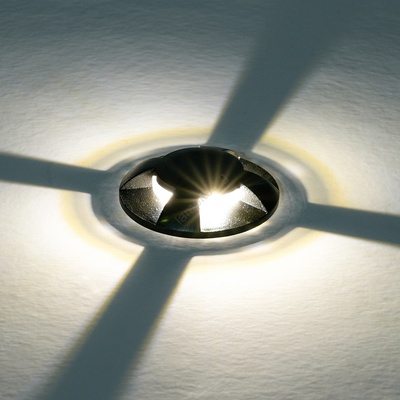 Brilagi - LED външно осветително тяло за настилка GROUNDRAY LED/1W/230V черно IP67 (BG2264)