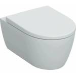 Geberit Комплект за окачена тоалетна чиния Geberit iCon rimfree, бял, с капак с плавно затваряне (501.664.00.1)