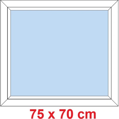 Soft Plastové okno 750 x 700 mm, FIX neotevíravé, Bílá