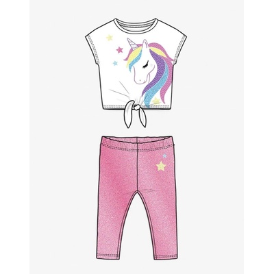 Chicco Girls Leggings And Tee Set Dark Pink