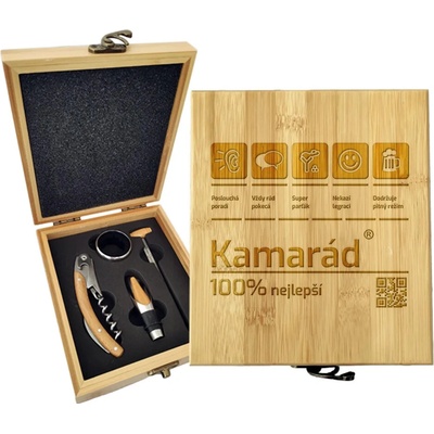 Sablio Dárková sada na víno Kamarád: 147×168×49 mm