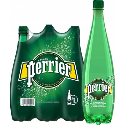 Perrier Přírodní Minerální voda perlivá 6 x 1 l