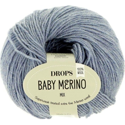 Drops Baby Merino MIX 37 jeans modrá