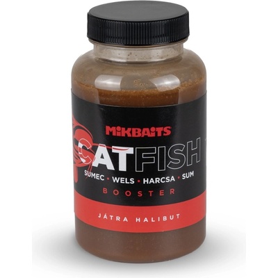 Mikbaits Booster Catfish Pečeň Halibut 250 ml