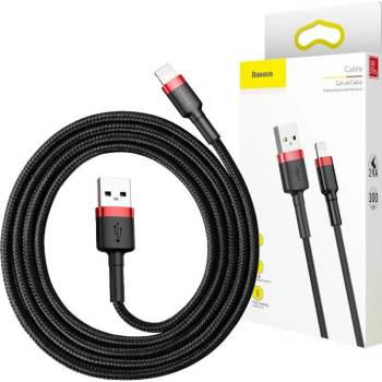 Baseus CALKLF-R91 USB / Lightning, QC 3.0, 2A, 3m, černý/červený