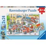 Ravensburger - Puzzle 2x24 Heroes in Action - 40 - 99 piese
