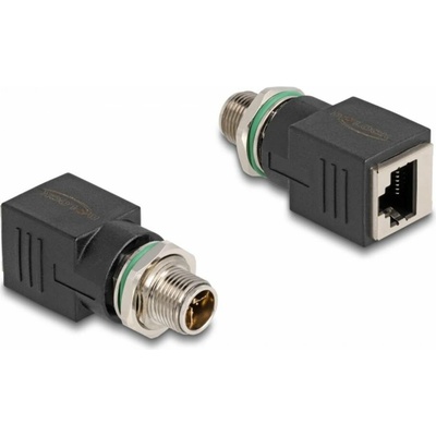 Delock M 12 / RJ45 síťový adaptér Kabel [1x zástrčka M12 - 1x RJ45 zásuvka] černá