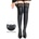 SuperLove Matte Look Faux Leather Lace Stockings 82094 Black L-XXL