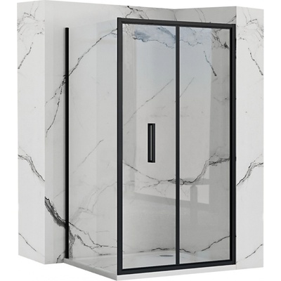 MAXMAX Sprchový kout REA RAPID fold 80x100 cm - černý