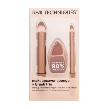 Real Techniques Makeupsaver Sponge + Brush Trio комплект четки