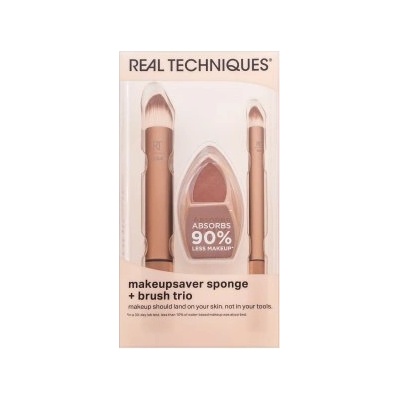 Real Techniques Makeupsaver Sponge + Brush Trio комплект четки