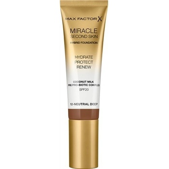 Max Factor Miracle Second Skin hydratačný krémový make-up SPF20 12 Neutral Deep 30 ml