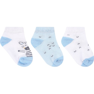 Бебешки летни чорапи KikkaBoo Stripy Friends - 0-6 м, 3 броя (31110010199)