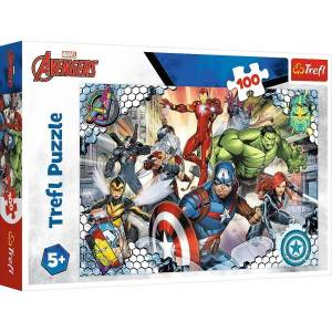 Trefl Puzzle 100 части - Известните Отмъстители / Disney Marvel The Avengers (16454)