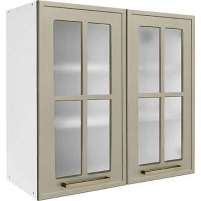 Matis Кухненски шкаф горен с две витрини alba v80/s маслина