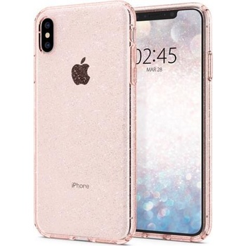 Image 1 of Spigen Противоударен Блестящ Калъф за iPhone XS Max, Spigen Liquid Crystal Glitter Quartz Case, Розов (065CS25124)
