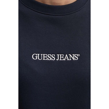 Guess Jeans Суичър Guess Jeans в тъмносиньо с апликация W4YQ10 KC811 (W4YQ10.KC811)