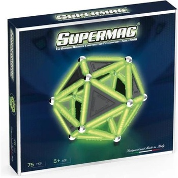 Supermag магнитен строителен комплект Geometry glow 75 бр (0425)