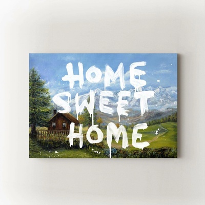 Home Sweet Home Velikost: 70x100 cm, Rám: Bez Rámu