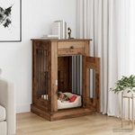 vidaXL Мебели за кучешка клетка Старо дърво 50 x 47, 5 x 80 см (8014783)