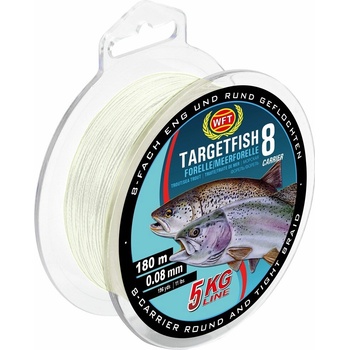 WFT Splietaná Šnúra Targetfish 8 Meerforelle Forelle Polopriehľadná - 0,06 mm 3,6 kg 150 m