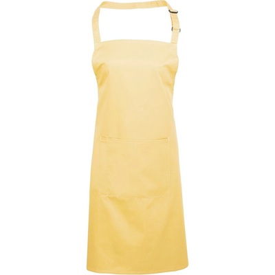 Premier Workwear Kuchyňská zástěra s laclem a kapsou Citrónová