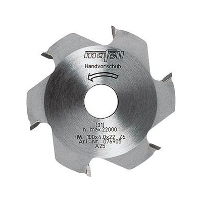 Mafell 100 x 4 x 22 mm, Z 6 Kotoučová fréza 076905