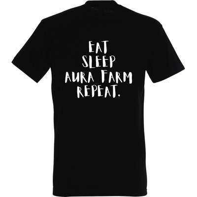 THRPHY Eat Sleep Aura Farm Repeat čierna