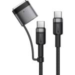 ACEFAST Кабел за данни / зареждане - Acefast C22-05 - Type-C към Type-C, Fast Charging, MagSafe 3 адаптер, 240W, 48V/5A, 1.2m - Черен