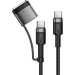 ACEFAST Кабел за данни / зареждане - Acefast C22-05 - Type-C към Type-C, Fast Charging, MagSafe 3 адаптер, 240W, 48V/5A, 1.2m - Черен