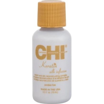 Farouk Systems CHI Keratin Silk Infusion укрепващ и изглаждащ серум за коса 15 ml за жени