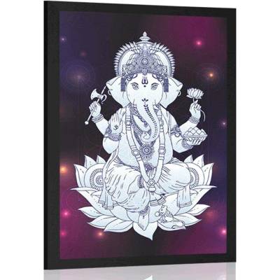 Plakát buddhistický Ganéš - 20x30 white