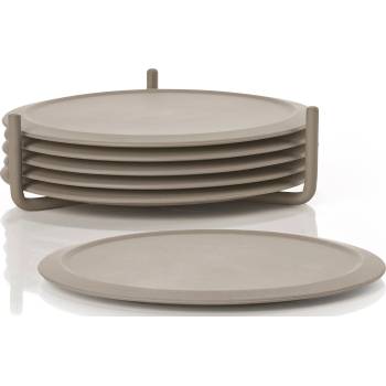 Zone Denmark Подложки за стъклени чаши Singles таупе 6 бр (28072)