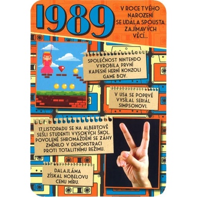 Blahoželanie 1989 - česky