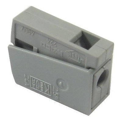 Svorka Wago 224-101, 0,5 - 2,5 mm2, 2pólová, šedá