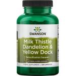 Swanson Milk Thistle, Dandelion & Yellow Dock, 120 капсули, Swanson (SW1707)