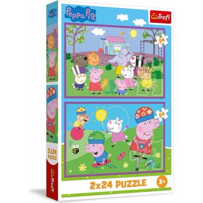 TREFL Prasiatko Peppa Peppa na ihrisku 2x24 dielov