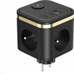 Viking Viking adapter Y33, 3x 230 V, 1x USB-A, 2x USB-C, ON/OFF, cable