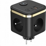 Viking Viking adapter Y33, 3x 230 V, 1x USB-A, 2x USB-C, ON/OFF, cable