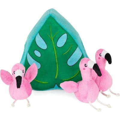 Zippy Paws plyš Burrow Plameňáci v listu 20 cm