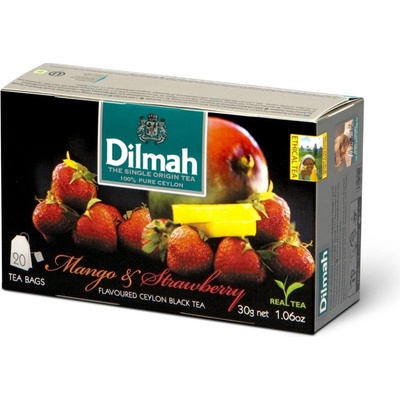 Dilmah Cejlónsky čierny čaj s arómou manga a jahody 20 x 1,5 g