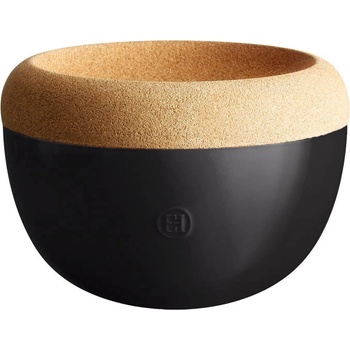 Image 1 of Emile Henry 27 см черна керамична дълбока купа с корков капак emile henry