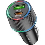 BOROFONE Зарядно за автомобил - Borofone (BZ21 Brilliant) - USB + Type-C, PD30W QC3.0 48W, LED - Черен